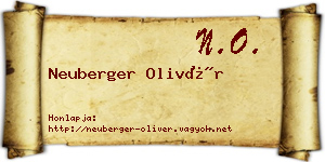 Neuberger Olivér névjegykártya